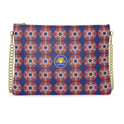 The Kaleidoscope in Electric Blue Leather Crossbody Bag