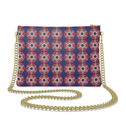 The Kaleidoscope in Electric Blue Leather Crossbody Bag