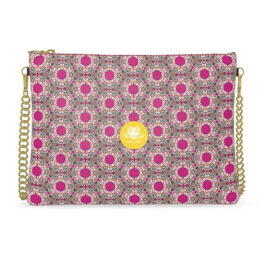 The Kaleidoscope in Fuchsia Leather Crossbody Bag