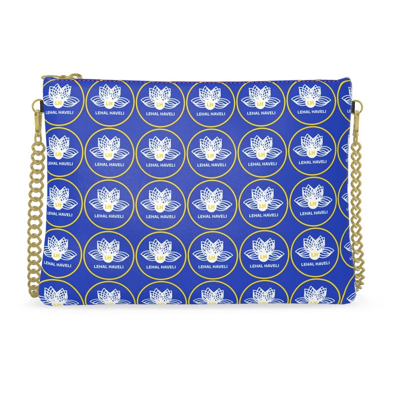 The Mosaic in Royal Blue Leather Crossbody Bag