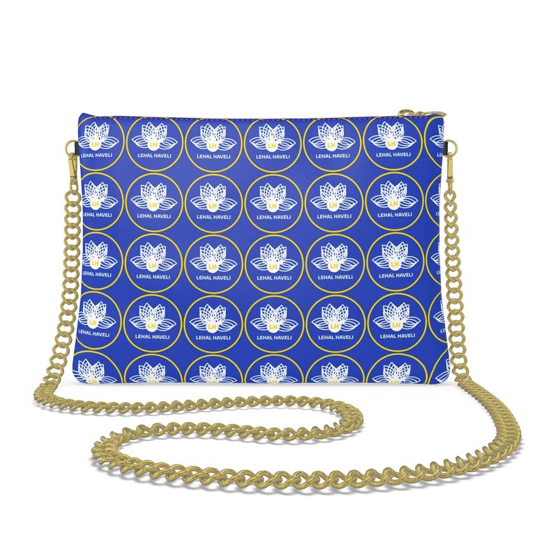The Mosaic in Royal Blue Leather Crossbody Bag