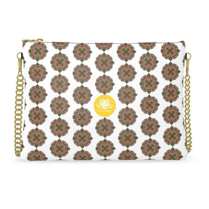 The Medallion in White & Green Leather Crossbody Bag