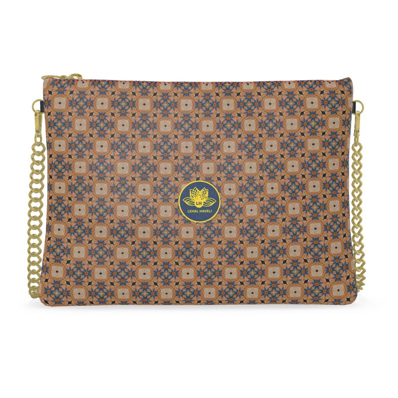 The Star Lattice in Terracotta Leather Crossbody Bag
