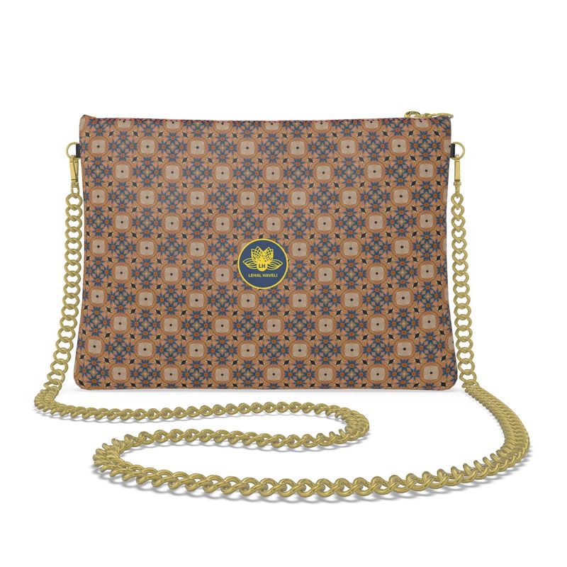 The Star Lattice in Terracotta Leather Crossbody Bag
