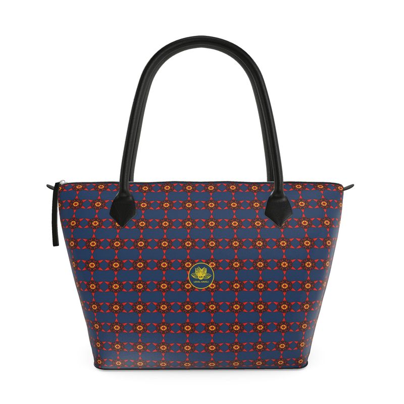 Crimson Bloom Zip Top Handbag