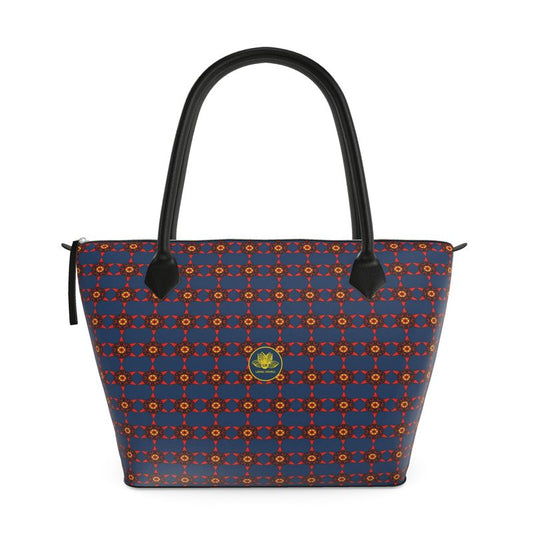 Crimson Bloom Zip Top Handbag